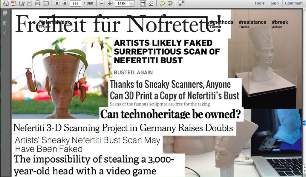 Screenshot of Nefertithack Cookbook Page with News Media Headlines 